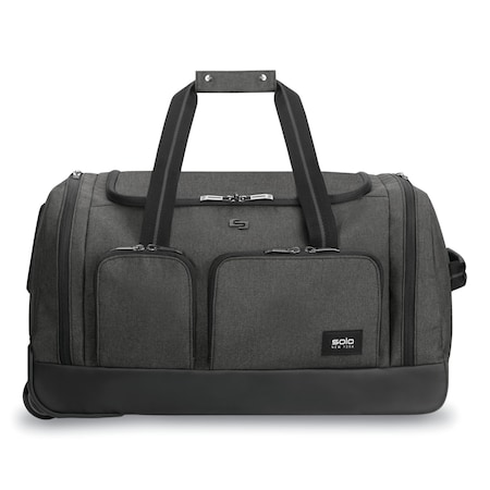 Solo Ny Leroy Rolling Duffel, Polyester, 12 x 10 1/2 x 10 1/2, Gray UBN980-10